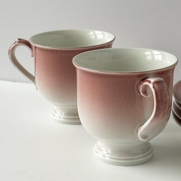 Vintage Mikasa Peach Stone Lustre Cup and Saucer set - Picture 4 of 9